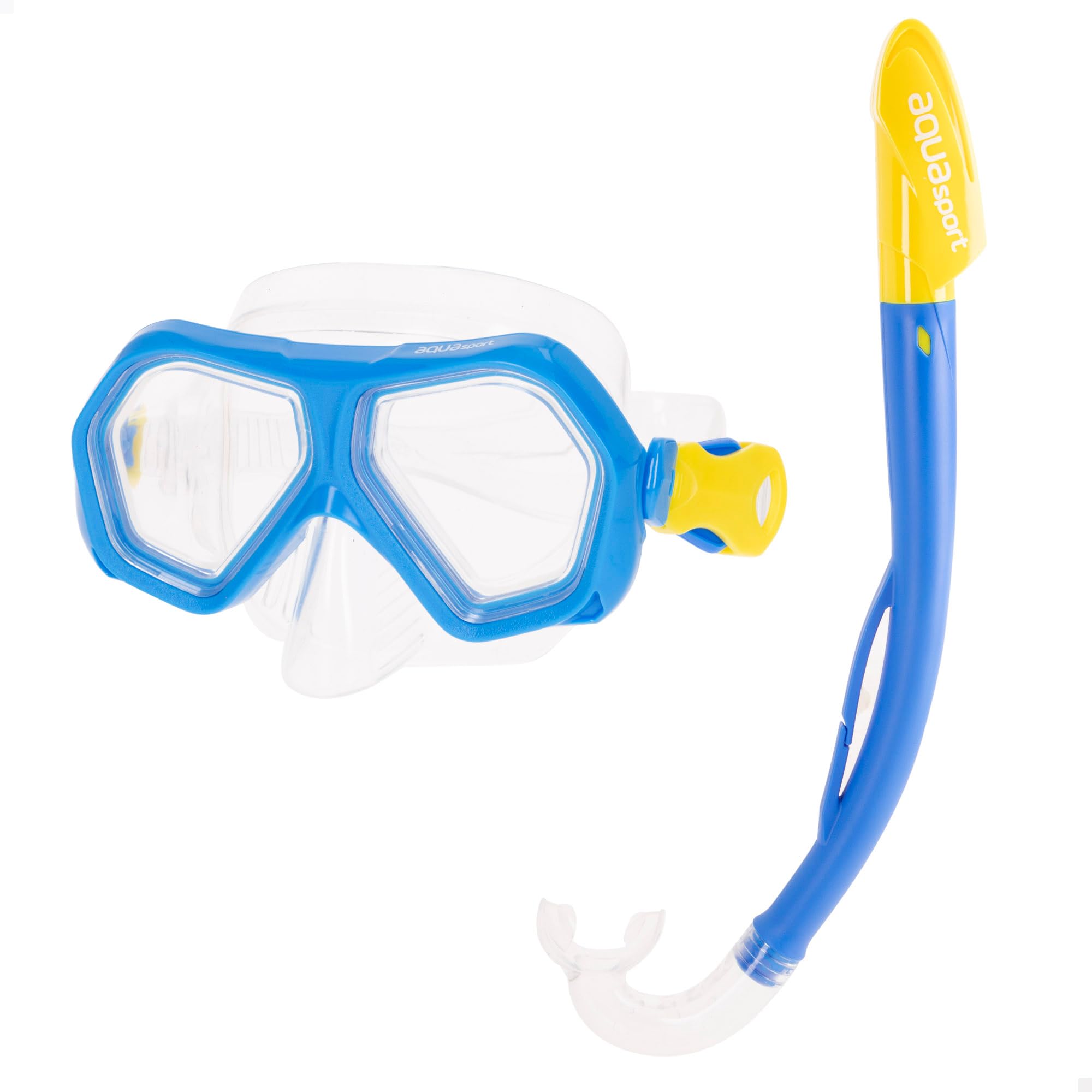 AKTIVE Aqua Sport Gafas Buceo niño, Máscara antigotas, Fácil Ajuste, Látex Free, Tubo con protección contra Salpicaduras, Liberación fácil, Lentes policarbonato, Snorkel niños, +​7 años (54260)