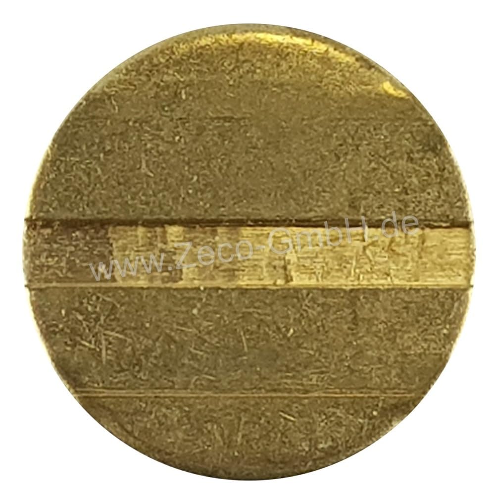 Zeco Wertmarke Nr. 25, 25mm x 2mm für z.B. Beckmann Münzautomat, Profil Token (50 Stück, Messing, profilierte Waschmarke