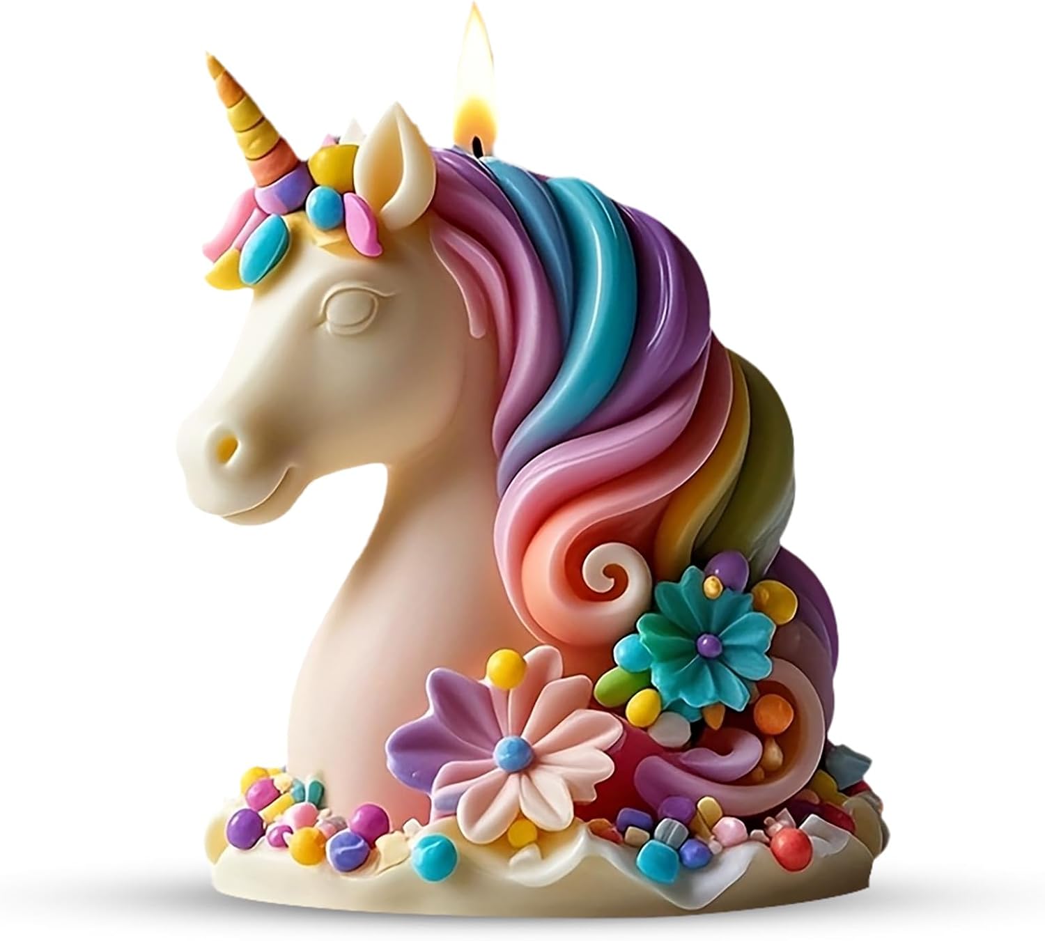Unicorn Silicone Candle Mold, 3D Animal Resin Casting Molds for Epoxy Resin Craft, Soap & Home Decoration, Silicone Candle Making Supplies