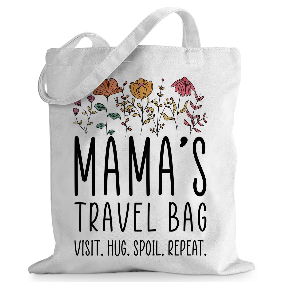 sugargoo Names Travel Bag Visit Hug Spoil Repeat Tote Bag, Birthday Christmas Mother's Day Retirement Gifts for Women