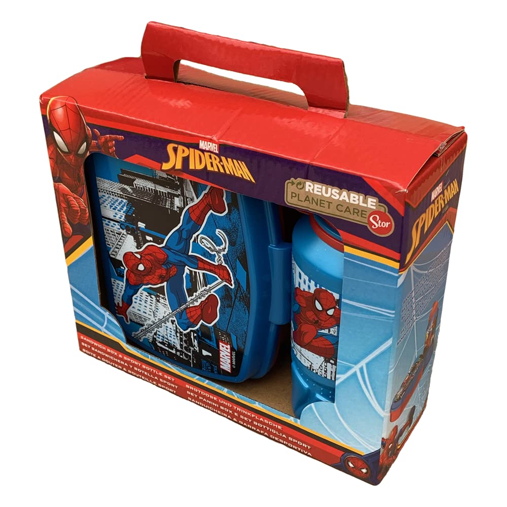 Set Spiderman Borraccia E Portamerenda Marvel - ST51373, Per Scuola E Sport
