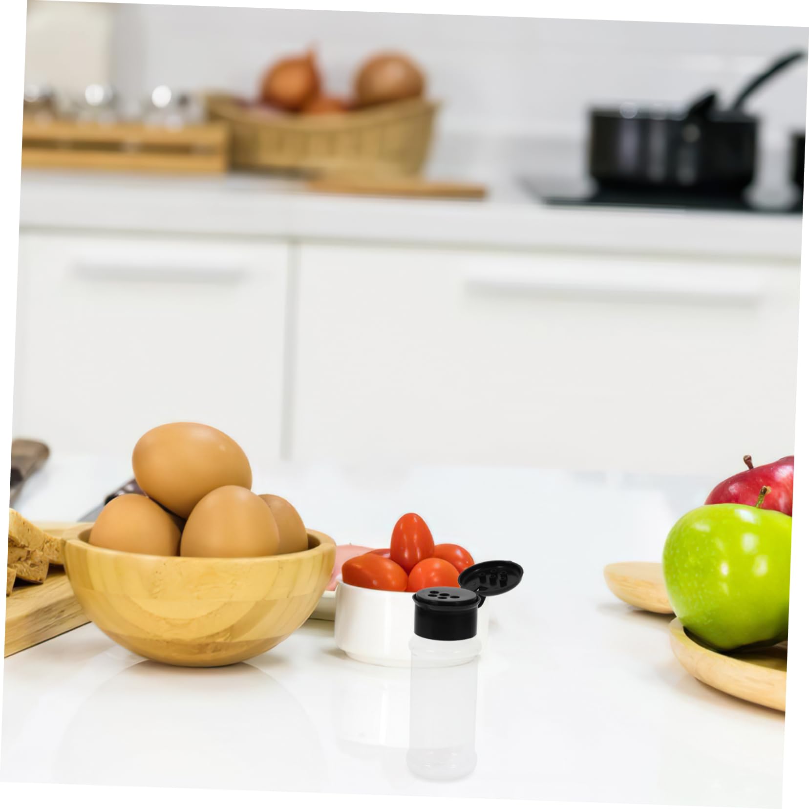 BRIGHTFUFU 12pcs Transparent Seasoning Bottle Multipurpose Condiment Jar for Salt Pepper and Sauces Kitchen Storage for Easy Visibility and Organization