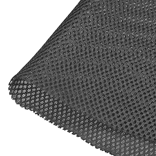 Rebower Speaker Grill Cloth Stereo Mesh Fabric Protective Dustproof Cloth, [for Home Speaker Repair] - 19.7 Inch x 59 Inch/Dark Grey