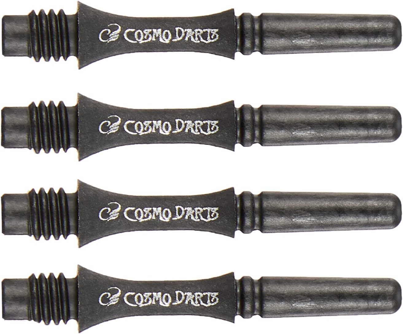 NineDartOut.us Fit Shaft Carbon Slim 4 Pack(Spinning) (#1-13.0mm - Extra Short)