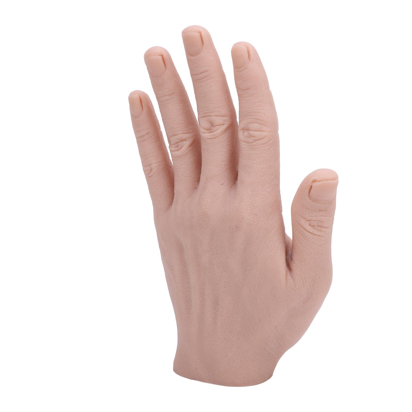 Silicone Male Hand Model,Reusable Simulation Silicone Artificial Hand Model,Bendable Artificial Hand for Festival Props Painting Practice (Left Hand)