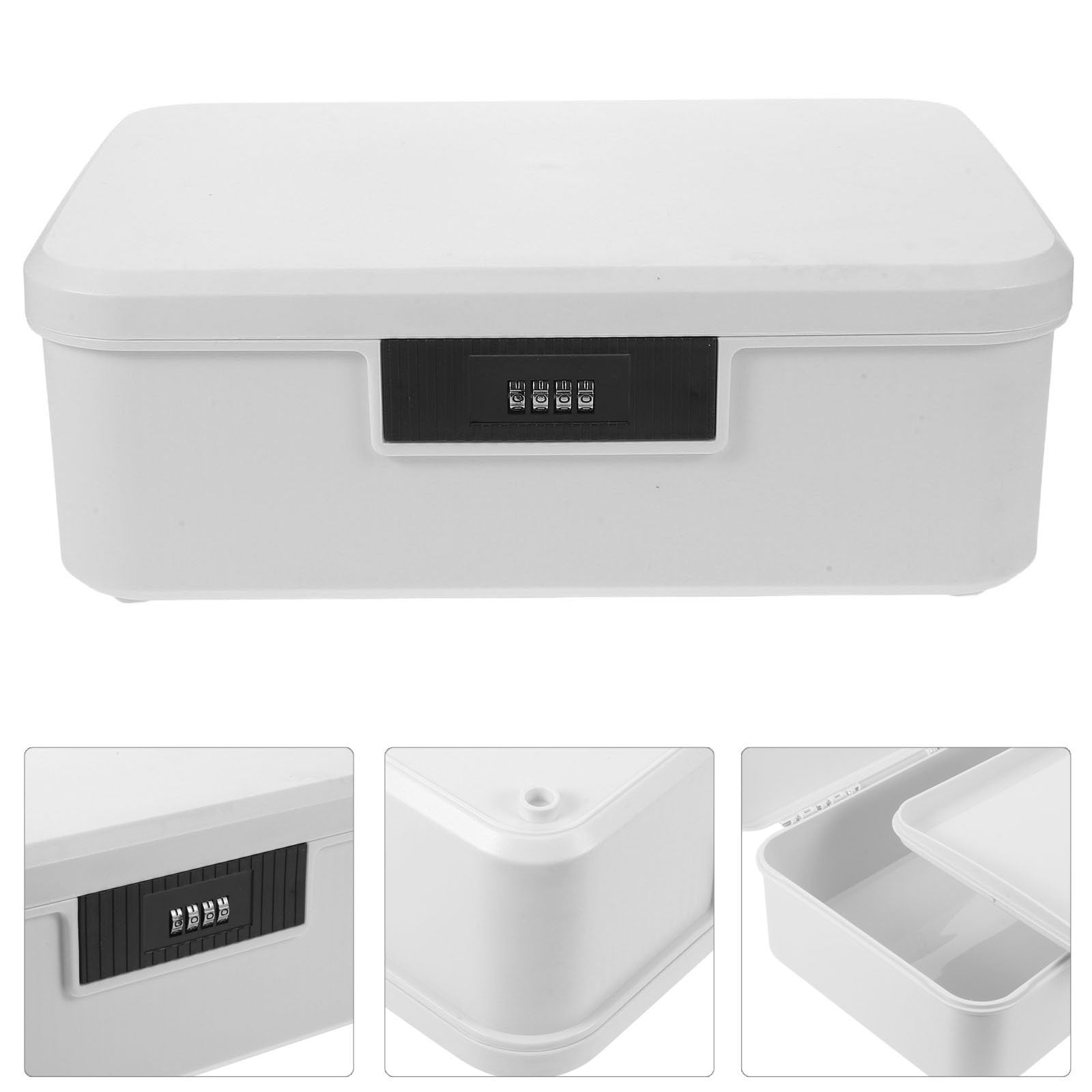 TEHAUX Scatola Porta Documenti Chiudibile con Serratura a Combinazione 16l in Abs con Design a Doppio Strato per Casa e Uso Esterno Resistente All'usura