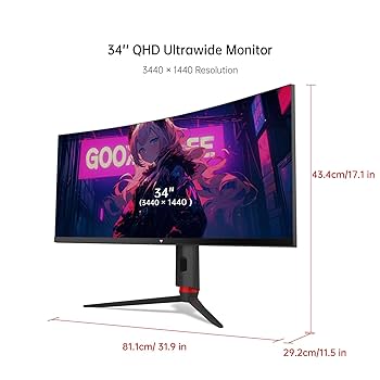 ビ*ー様 【25年製美品】KTC 34インチ曲面モニター2k165Hz1msH3 Amazon.co.jp: KTC 34インチゲーミングモニター 曲面ウルトラ