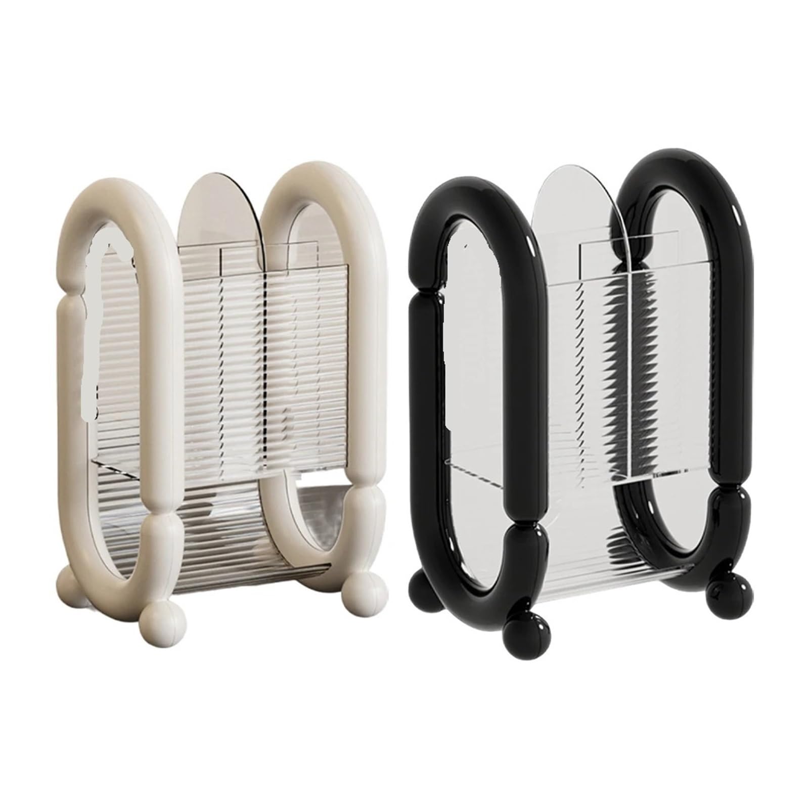 Make-up-Pinselhalter-Box, praktische Aufbewahrungsbox, Office Home Storage Rack, Aufbewahrung, Stand-up-Make-up-Pinselhalter für Kommode, Badezimmer(White)