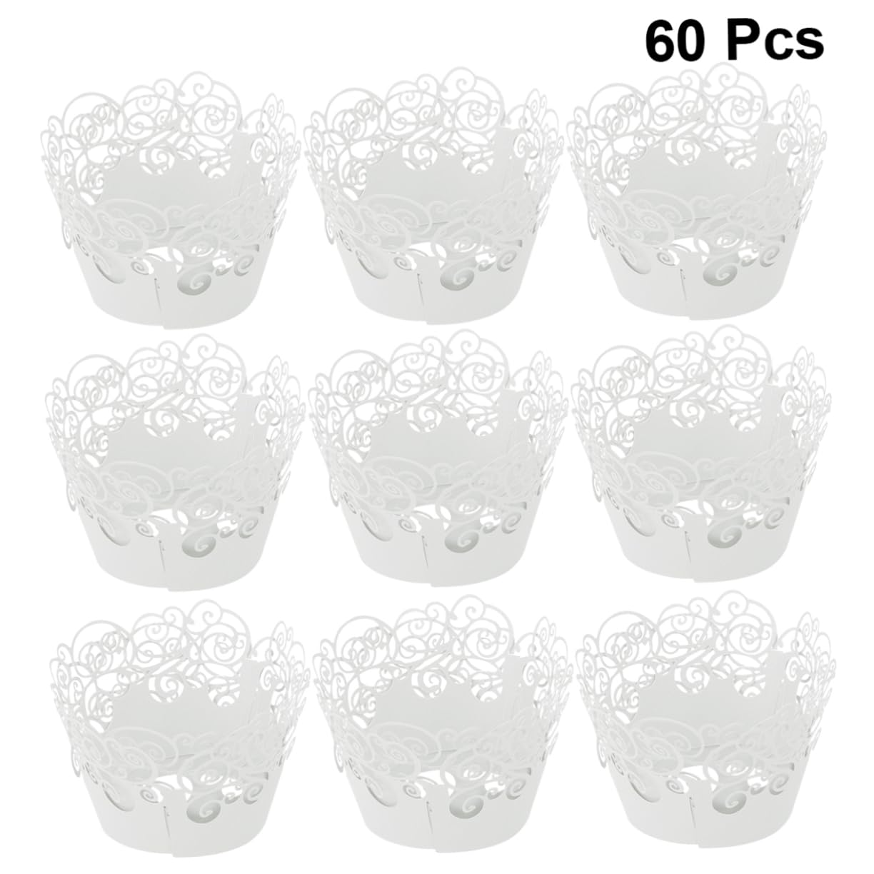 LABRIMP 180piezas Cupcake Wrappers De Diseño Resistentes Altas Tartas Bodas y Cumpleaños