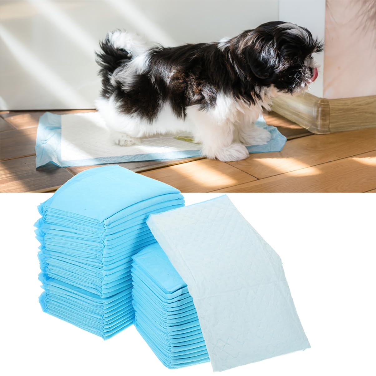 Happyyami 100pezzi Tappetini Assorbenti Per Cani e Gatti Di Traversine Impermeabili Per Addestramento Ultra Assorbenti e Facili Da Usare Perfetti Per Ambienti Domestici