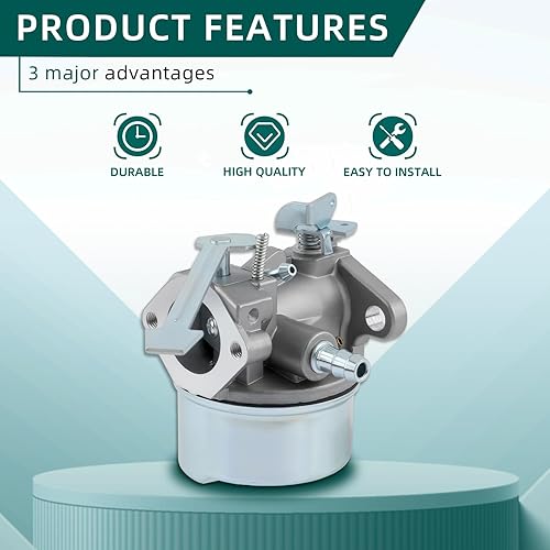 Miniatura 6 de AUTOKAY Nuevo kit de soplador de nieve de carburador para Tecumseh 3HP 2 ciclo Toro Sears Craftsman MTD