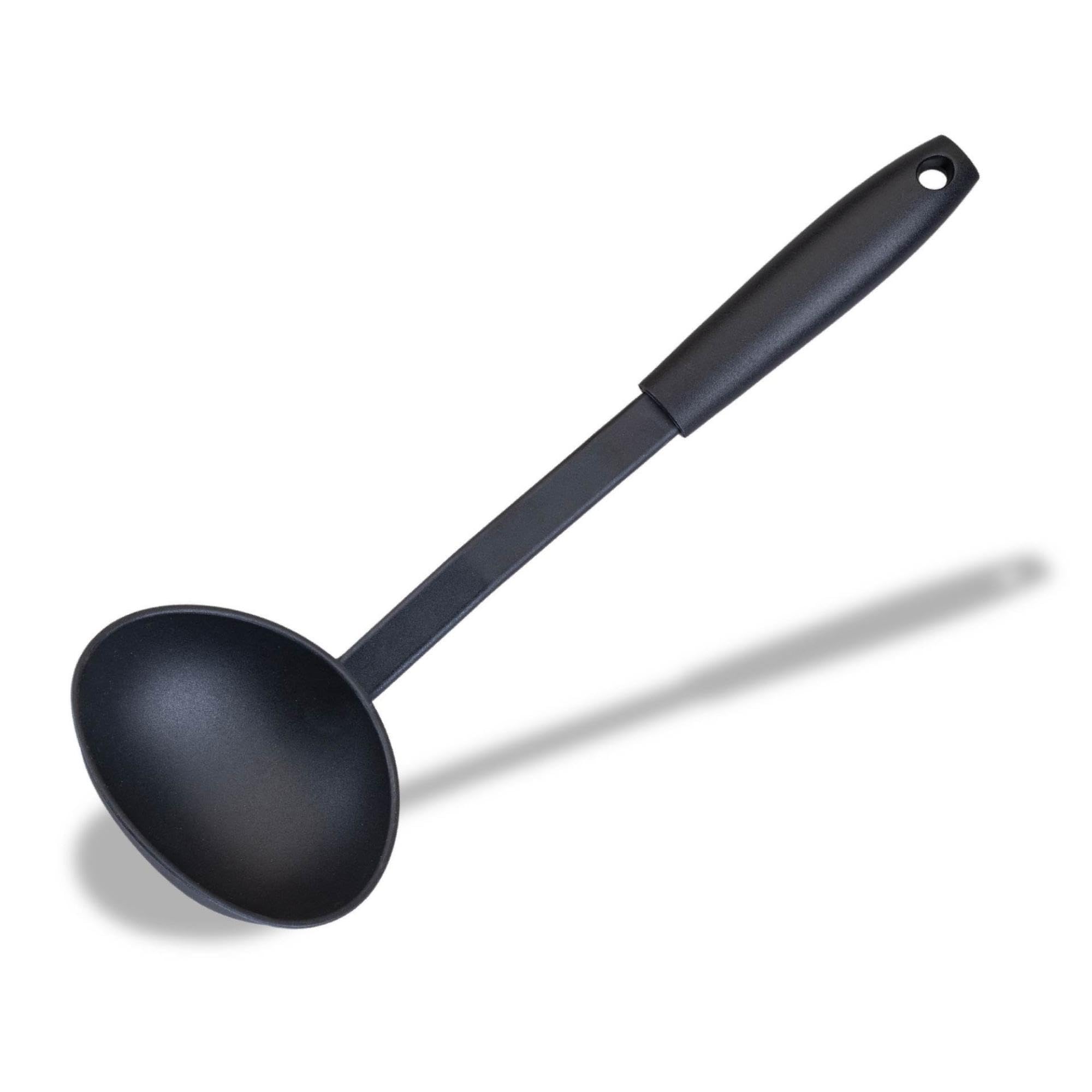 Fackelmann INITIAL Soup Ladle, Non-Stick Plastic, Sauce Ladle, Stirring & Serving, Heat-Resistant Up To 200 Degrees, Home & Professional, Large Scooping Stew & Gravy Spoon, 33cm