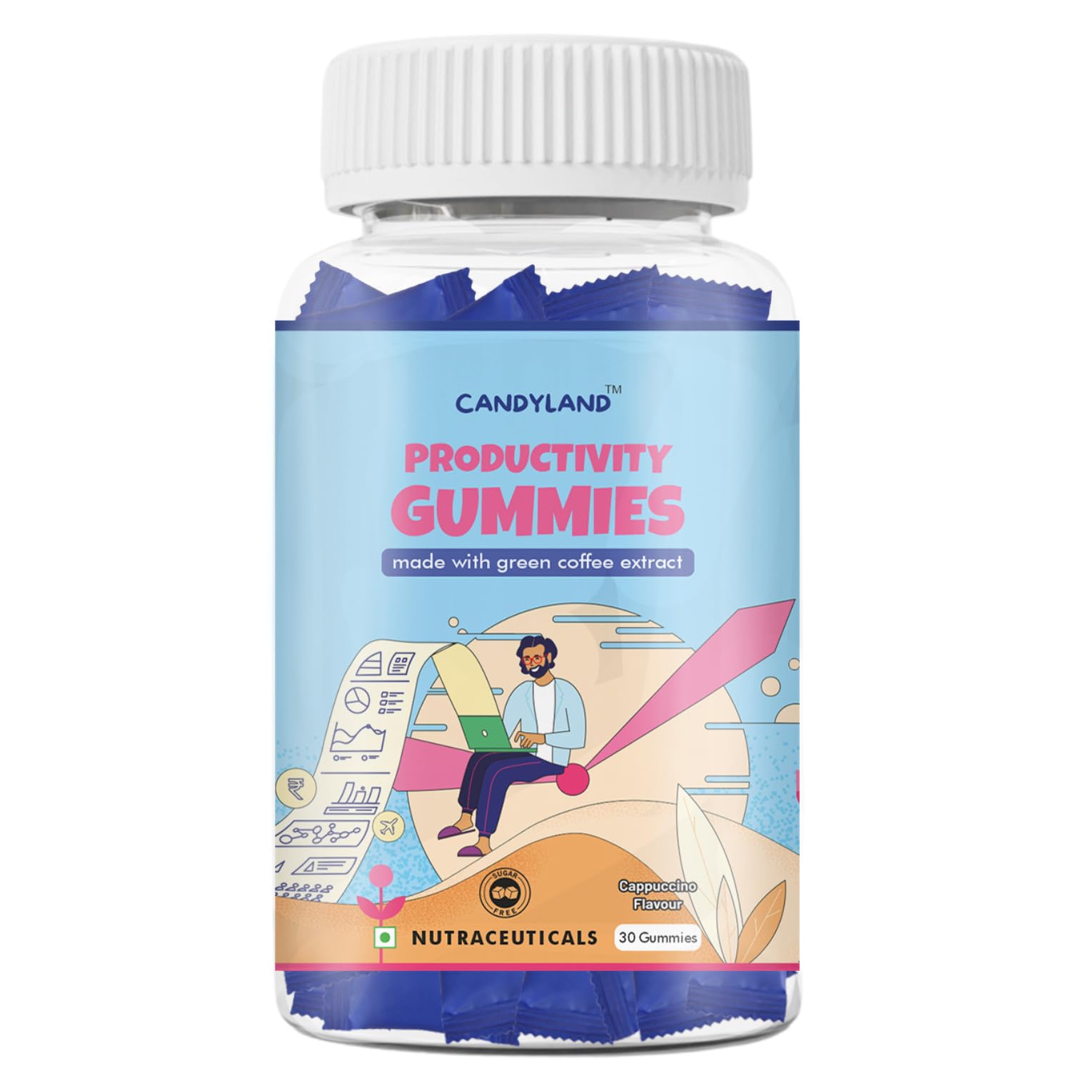 Candyland Productivity Gummies | Made with 80 Mg Green Coffee Extract | For Enhanced Energy and Focus | Improves Mood | Better Alternative to Energy Drinks and Caffeine Gummy | 30 Sugar Free Gummies (B0D2ZWNJCD) Amazon Price History, Amazon Price Tracker