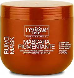 Máscara Capilar Tonalizante Ruivo Cobre Veggue Profissional 500g