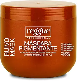 Máscara Capilar Tonalizante Ruivo Cobre Veggue Profissional 500g