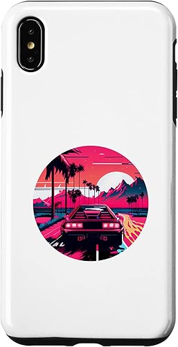 iPhone XS Max Retrowave Synthwave 80s Design For The Eighties Music Lovers Case