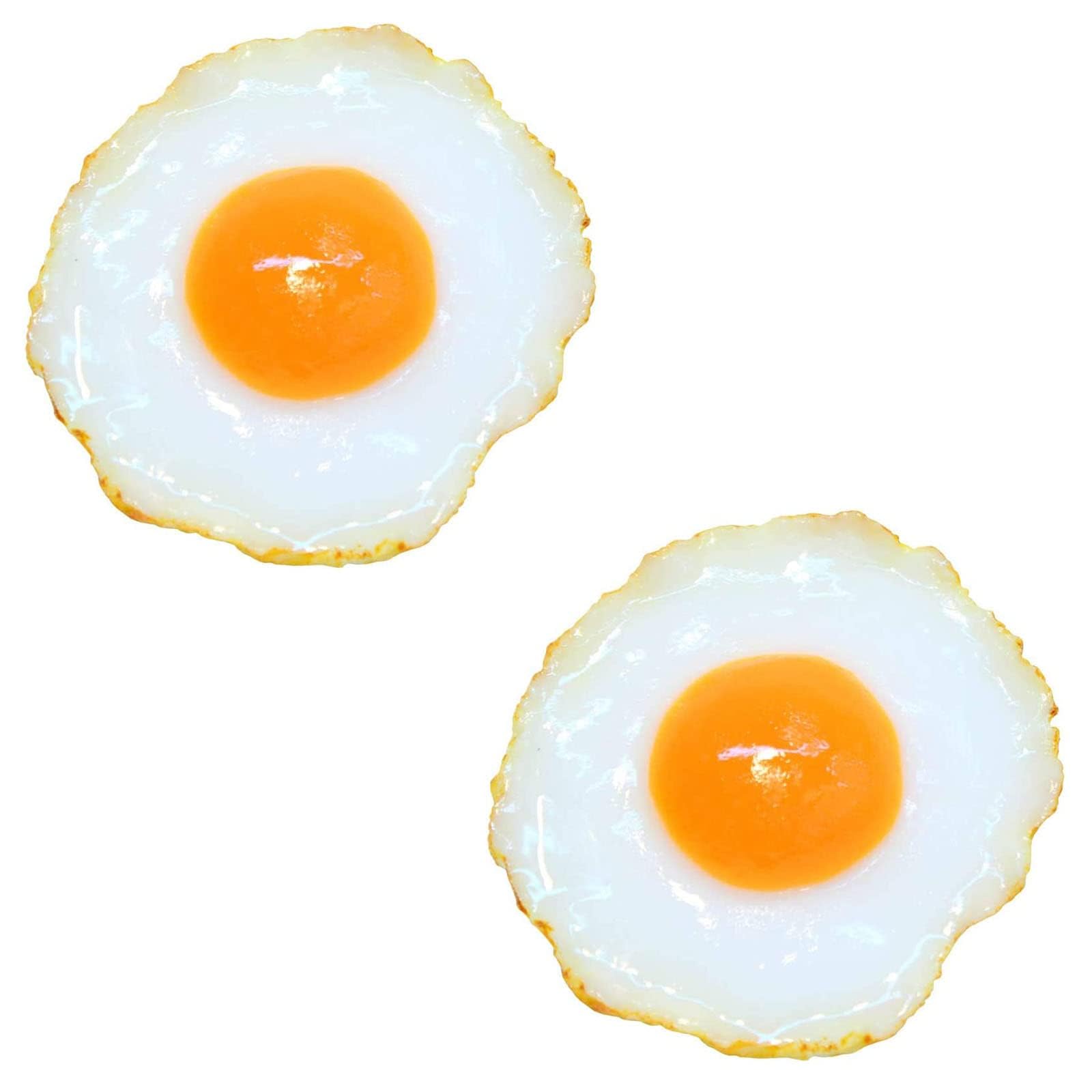 2 pcs sample fried eggs simulation food fried egg food sample realistic model display realistic food sample egg poached egg decor window decoration sketch model fake food model kids toys pretend play 