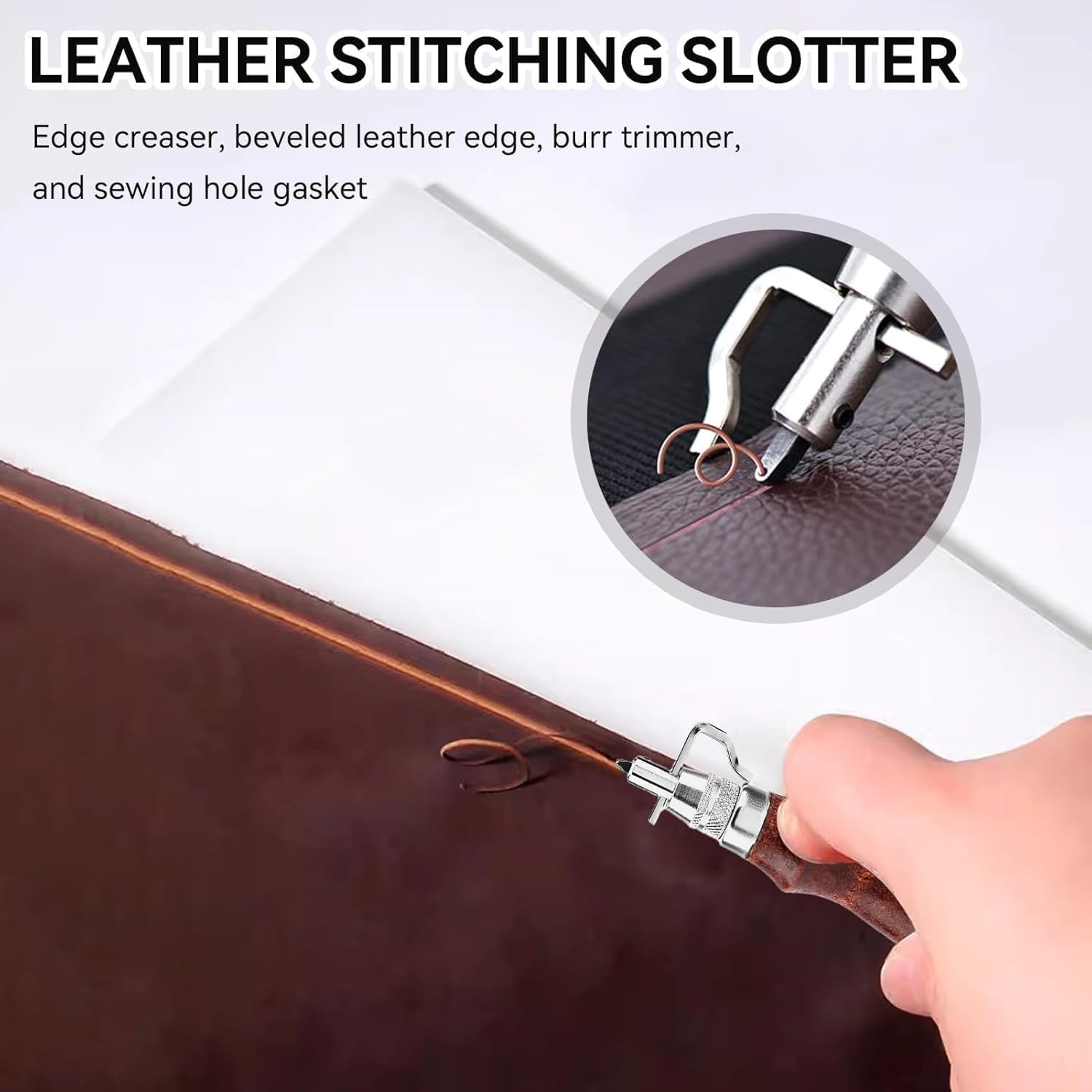 Alomejor Outil d'artisanat en cuir Ensemble de Groover de couture d'outils d'artisanat en cuir