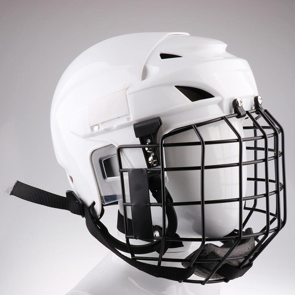 harayaa Casco de Hockey sobre Hielo Ajustable Unisex con Combo - Resistencia Al Impacto