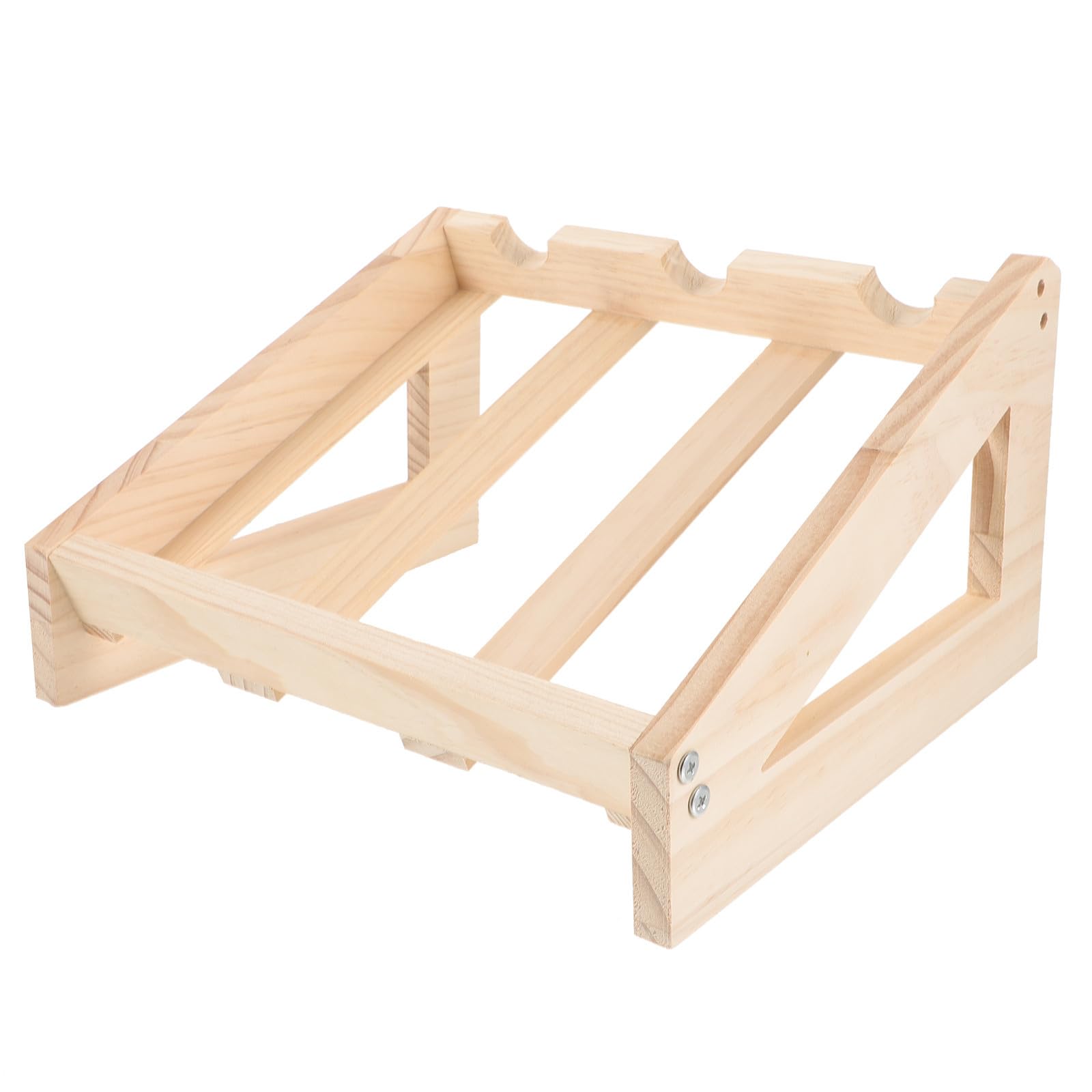 Casier à vin robuste bois naturel rangement intérieur 4 bouteilles