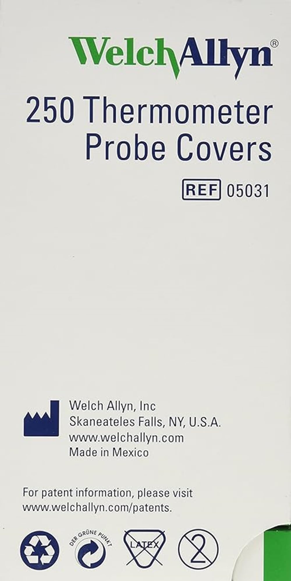 Welch Allyn Probe Covers for SureTemp Plus 690 and 692, 250/BOX