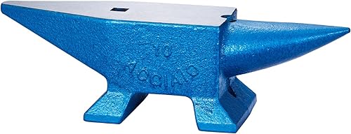 Miniatura 11 de VEVOR Yunque de cuerno único, yunque de acero de 22 libras para herrero a la venta, herramientas de acero forjado con agujero redondo y cuadrado