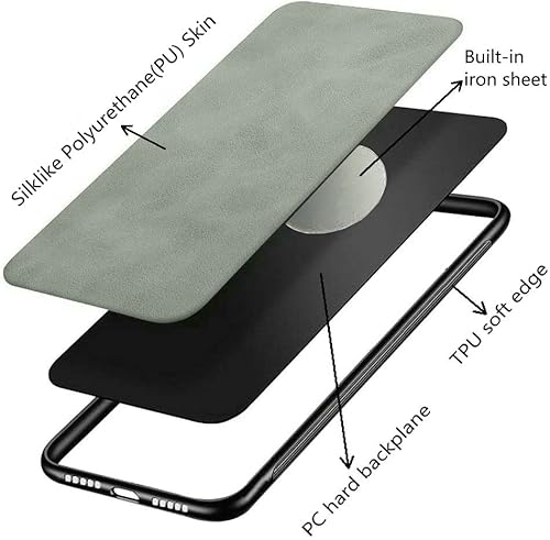 Miniatura 6 de Silklike - Funda para Honor 70 Pro - Cubierta Parachoques Placa de Metal Incorporada para Honor 70 Pro - Verde