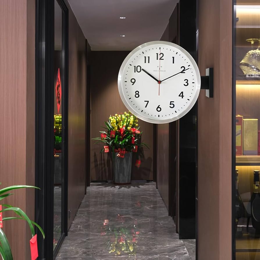 Amazon.co.jp: ベスタイム(BESTIME) RC296B 両面壁掛け時計 掛け時計