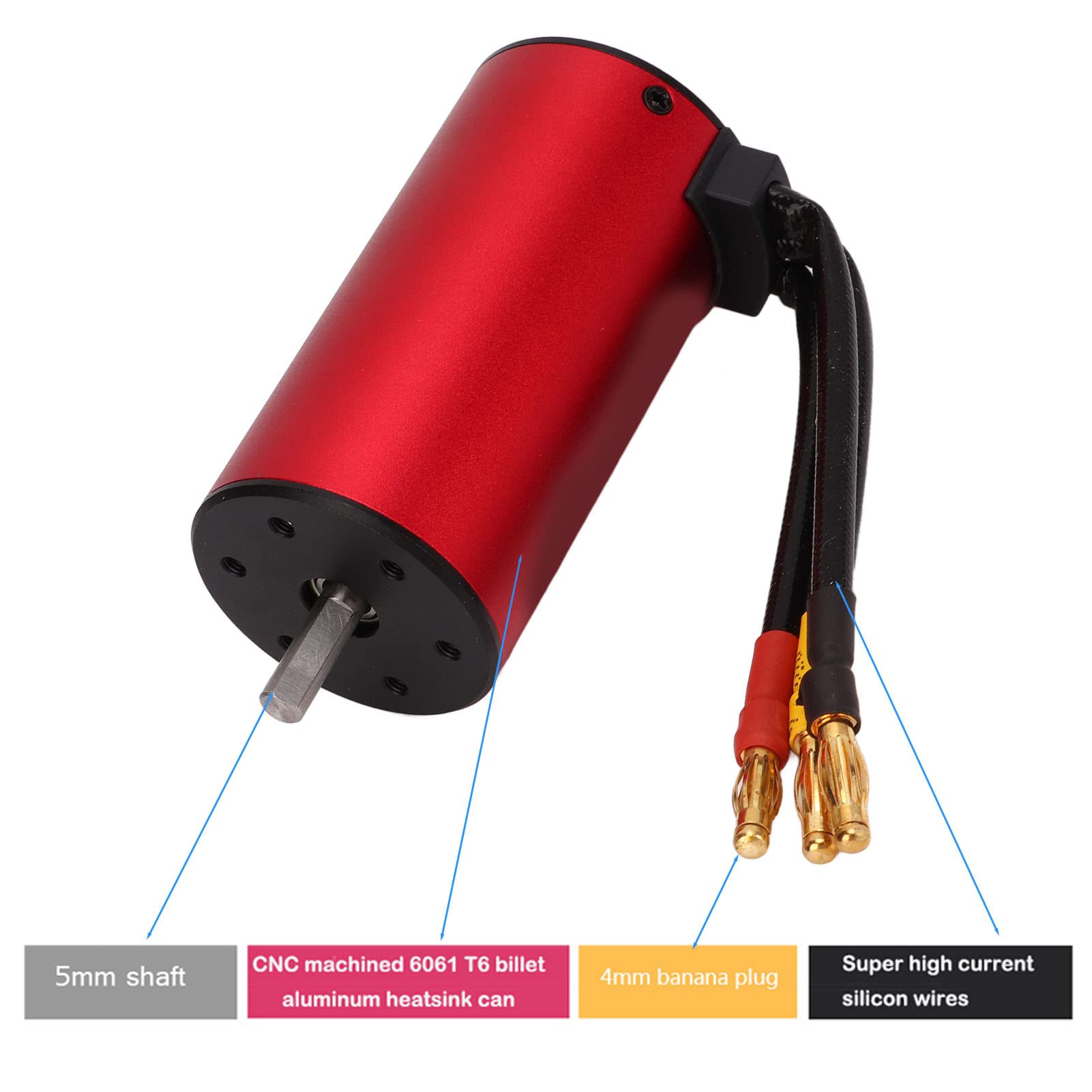 HERCHR S3670 2650KV Moteur sans Balais étanche Moteur sans Balais pour RC 1/8 Camion Voiture Bateau Dérive Pièces De Voiture De Course