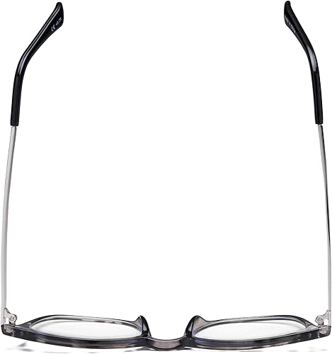 Miniatura 5 de Eyekepper Lectores Retro Cuadrado Plástico Marco Metal Brazos Lectura Gafas Gris DEMI +2.0