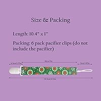 Vista 6 de Clips para chupetes de Navidad, paquete de 6 soportes Binkie Paci para chupetes y mordedores (muñeco de nieve, copo de nieve)