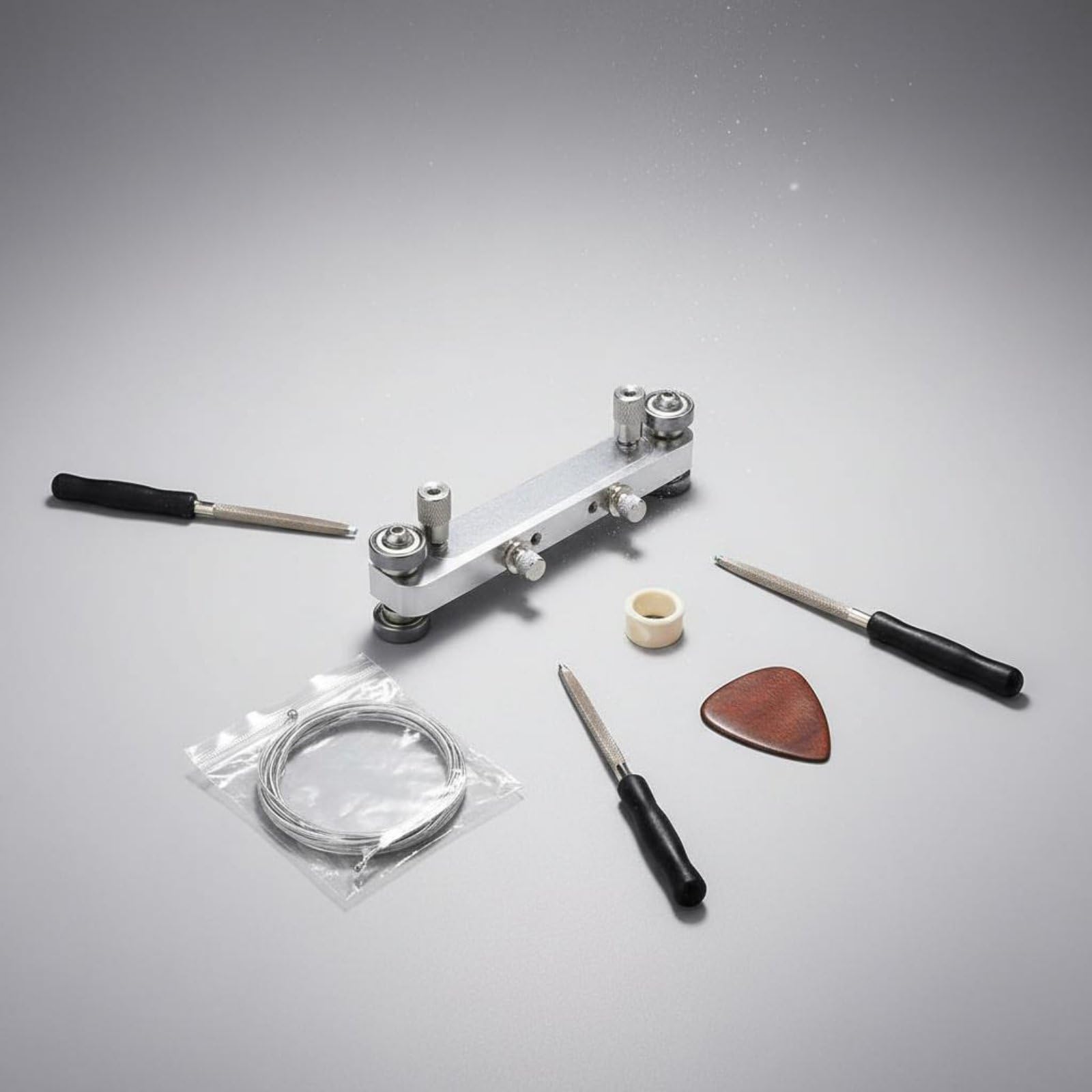 Lima Sella Ponte Stabile Set Lima Capotasto Resistente All'usura Accessorio Musicale per Tecnici Chitarra, Manutenzione Strumenti, Nero