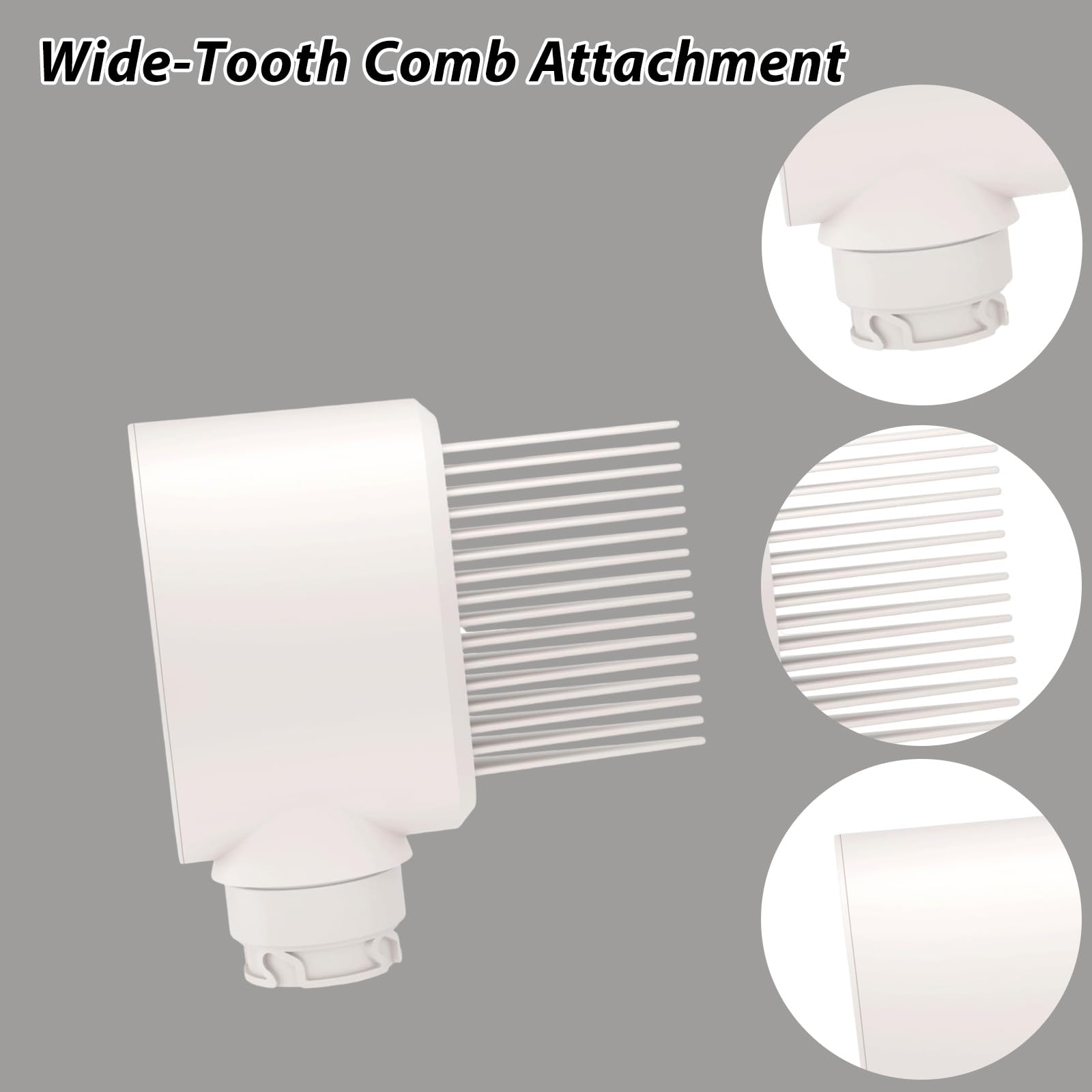 Boquillas de fijación de peine de dientes anchos para Shark FlexStyle, accesorios de secado rápido/peinado para cabello rizado y rizado serie HD400, color blanco