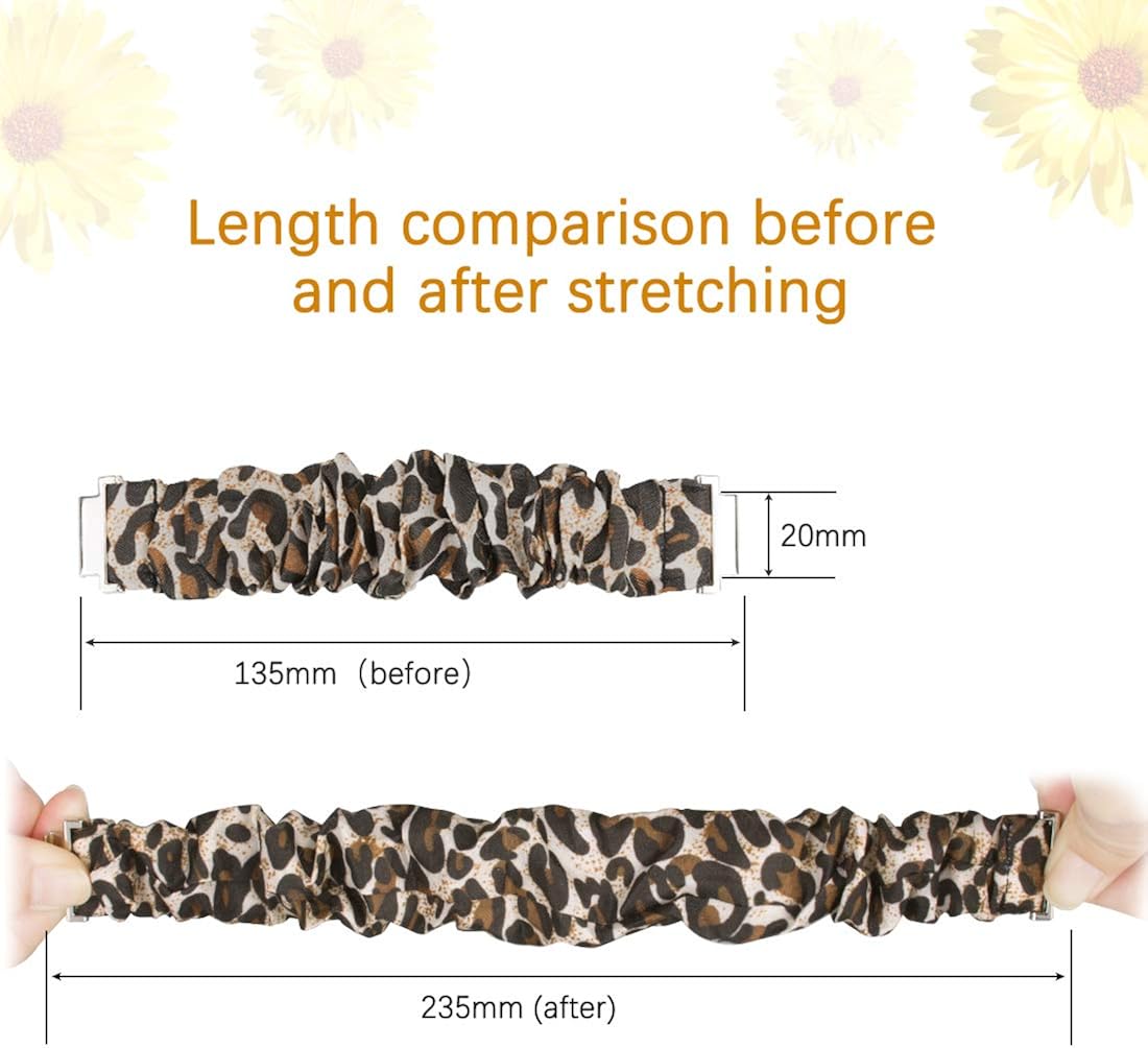 Seltureone 20mm Replacement Scrunchie Strap Watch Bands