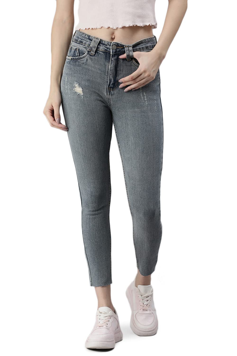 Women Slim Fit Jeans | Denim Jeans for Womens | Mid-Rise Crop Jeans for Women's-image-22