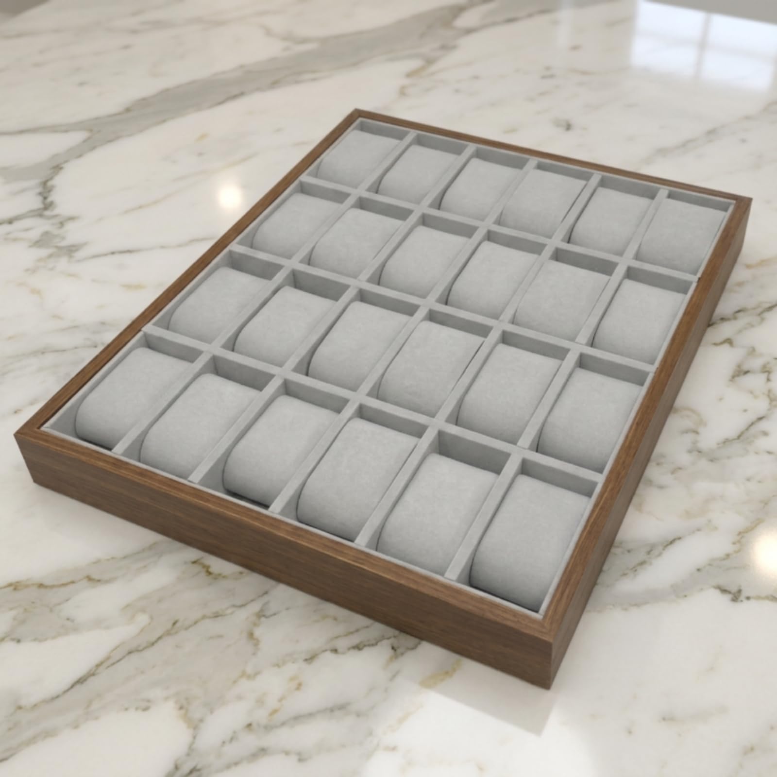 Vassoio Porta Orologi Scatola Orologi Espositore Orologi Organizer Orologi con Coperchio Vetrato E Interno Imbottito Chiusura Anteriore in Metallo in, 30 Scomparti