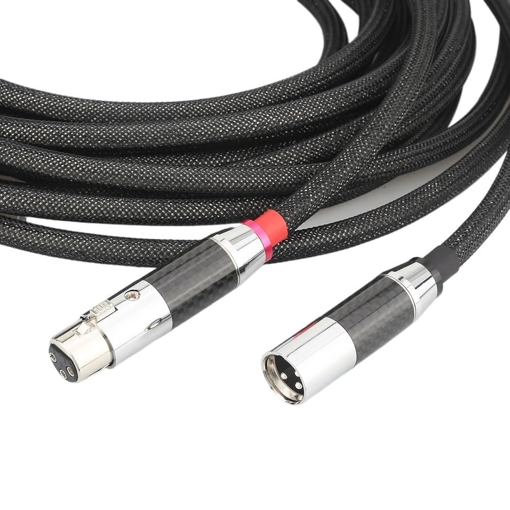 Cable de interconexión de Audio analógico XLR estéreo balanceado HiFi AX800 Audiocrast, par de Cables XLR de Plata Maciza(1.5m)