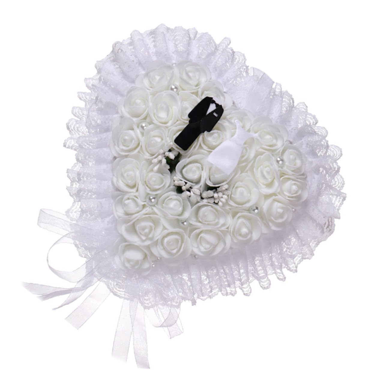 ifundom 3 Piezas Almohada De Anillo Vintage Anillo De La Vendimia Portador Del Anillo De Encaje Anillos Antiguos Almohadas Antiguas Almohada Blanca Cojín Del Asiento Estilo Europeo Novia