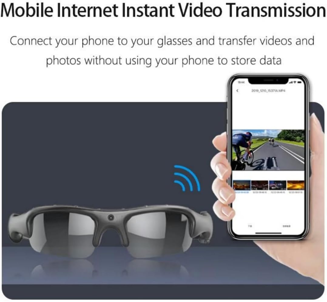 Camera Glasses Smart HD 1080P WiFi Sports Glasses with Camera Video 32G for Men/Woman