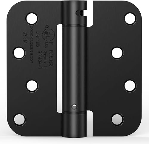 Bisagra de resorte satinadocromo cepillado de 4 pulgadas, bisagras de puerta de cierre automático, bisagra resistente de 4 x 4 pulgadas para puerta,