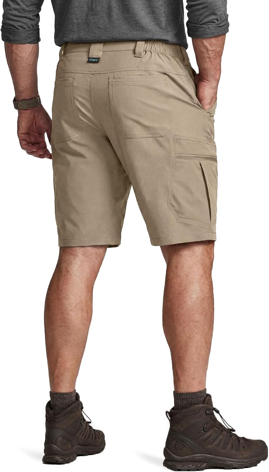 CQR Men's Quick Dry Stretch Hiking Cargo Shorts, Lightweight Water Resistant Tactical Casual, Golf & Outdoor with Pockets