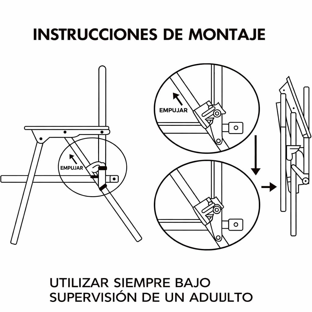 Silla Infantil Plegable con Brazos Licencia Oficial – Compacta y Ligera – Fácil de Limpiar – Ideal para Interior y Exterior – Soporta hasta 30 kg (Minnie 5690)