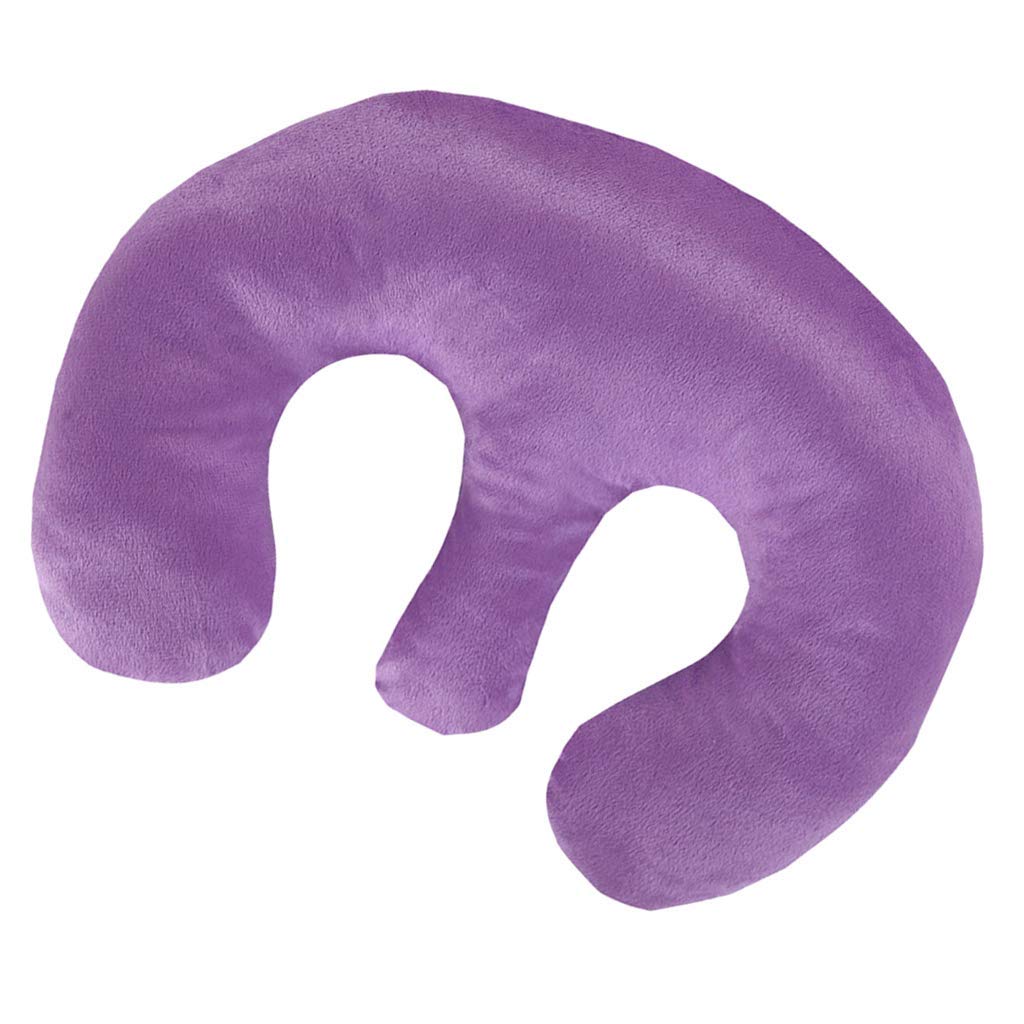 Beauty Salon Breast Pillow Feminine Bolster Breast Pillow for Massage Table, Massage Face Cradle Rest Pillow for SPA Salon, Soft Cotton Fabric - Purple