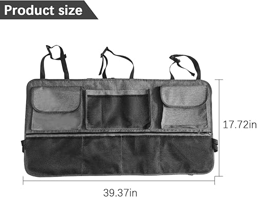 Miniatura 2 de Organizador de maletero de automóvil, gran capacidad, impermeable, plegable, para asiento trasero de vehículo, bolsa de almacenamiento colgante con