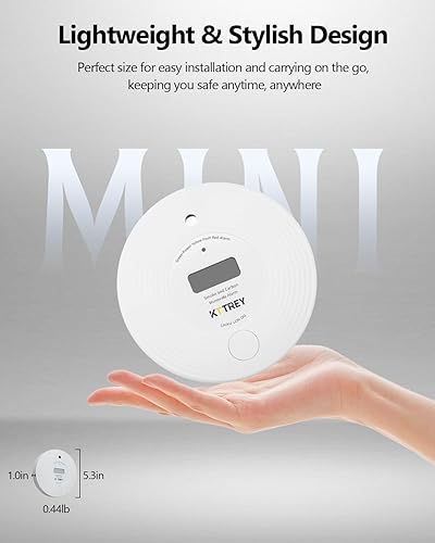 Miniatura 7 de Detector de humo y monóxido de carbono, alarma de humo combinada de 10 años y monitor de CO con pantalla digital y LED, detector de combinación