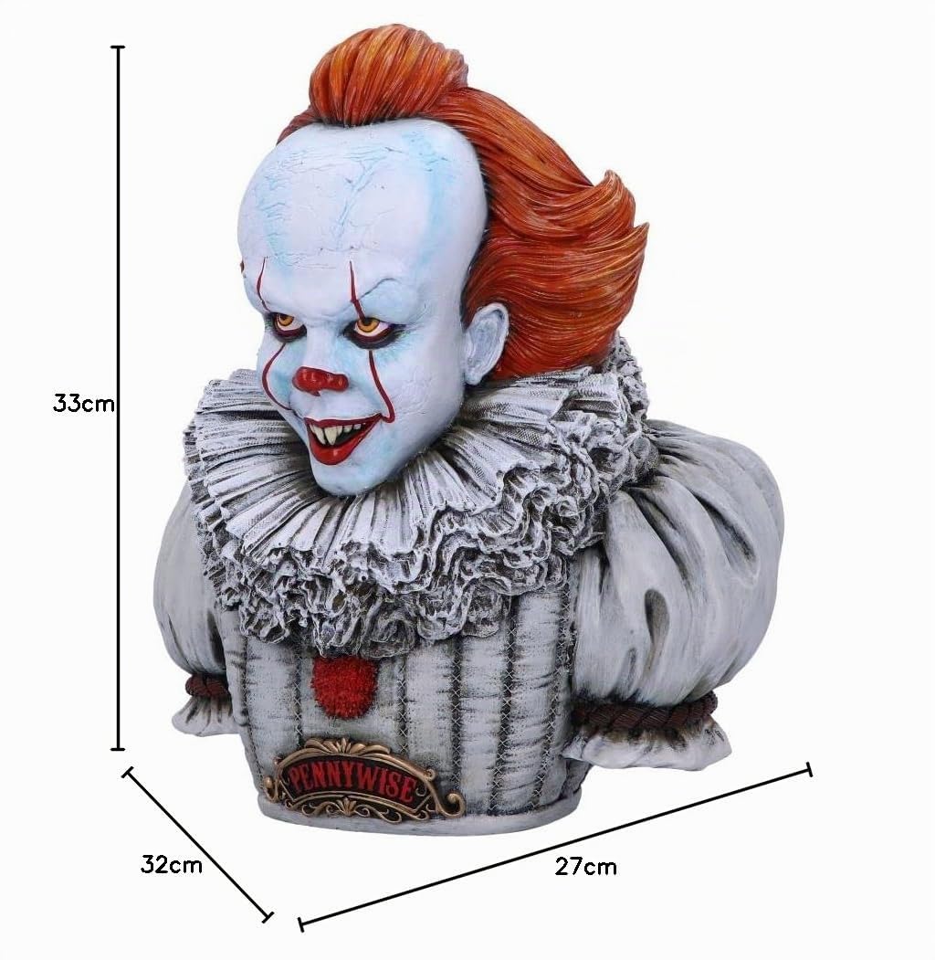 Nemesis Now Licenza Ufficiale IT Capitolo 2 Pennywise Bust, Bianco, 30 cm, Resina