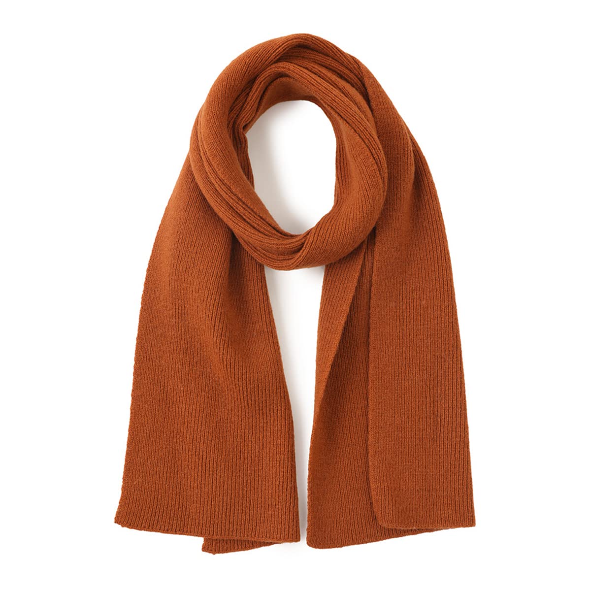 YUONNY Bufanda de Lana de Punto para Hombres y Mujeres, Invierno Suave Braga Cuello de Punto Cálido, Unisex Color Sólido Pañuelo de 100% Lana, Moda Clásico Bufanda Cálida