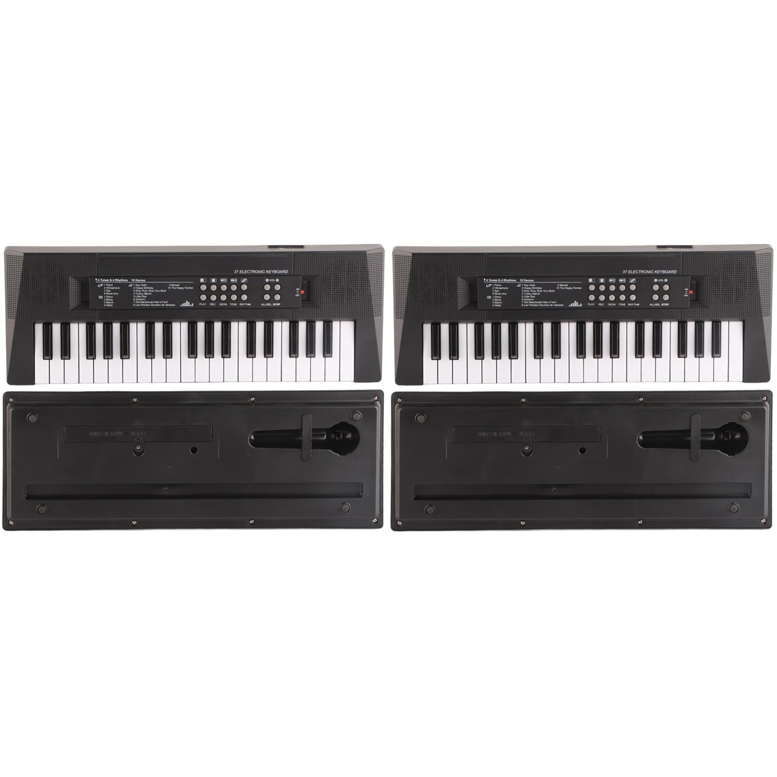 Tastiera Elettronica da 2 Pezzi a 37 Tasti, Giocattoli per Pianoforte Digitale Elettrico Portatile per Bambini con Funzione di Registrazione del Microfono per Ragazzi e Ragazze