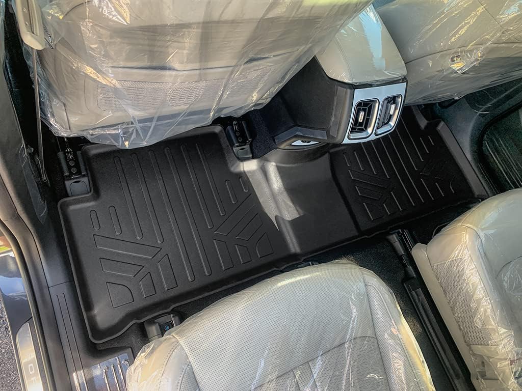 SMARTLINER All Weather Custom Fit 2 Row Floor Mat Liner Set Compatible with 2021-2025 Kia Sorento