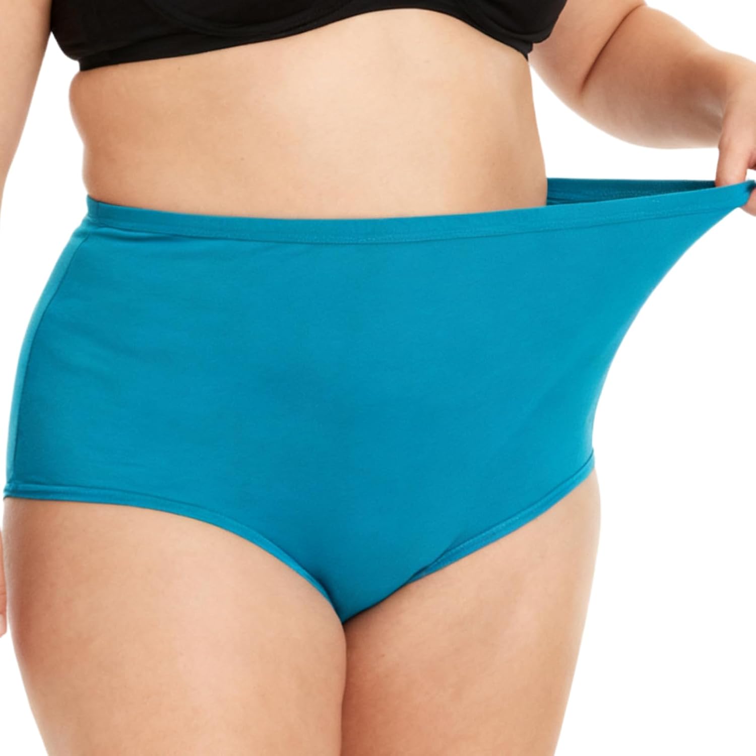 Womens Underwear Cotton Plus Size Briefs XL-6XL Mid High Waist Full Coverage Ladies Panties 6 Pack Undies - Image 2